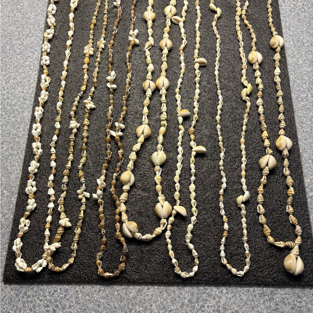 Lot of Seven Natural Shell Necklaces